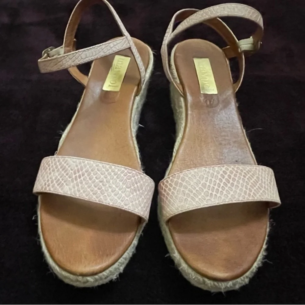 MAYPOL PINK MOC PYTHON WEDGE ESPADRILLES SZ 39